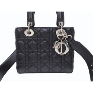 Dior Lady Cannage Bag Black Christian